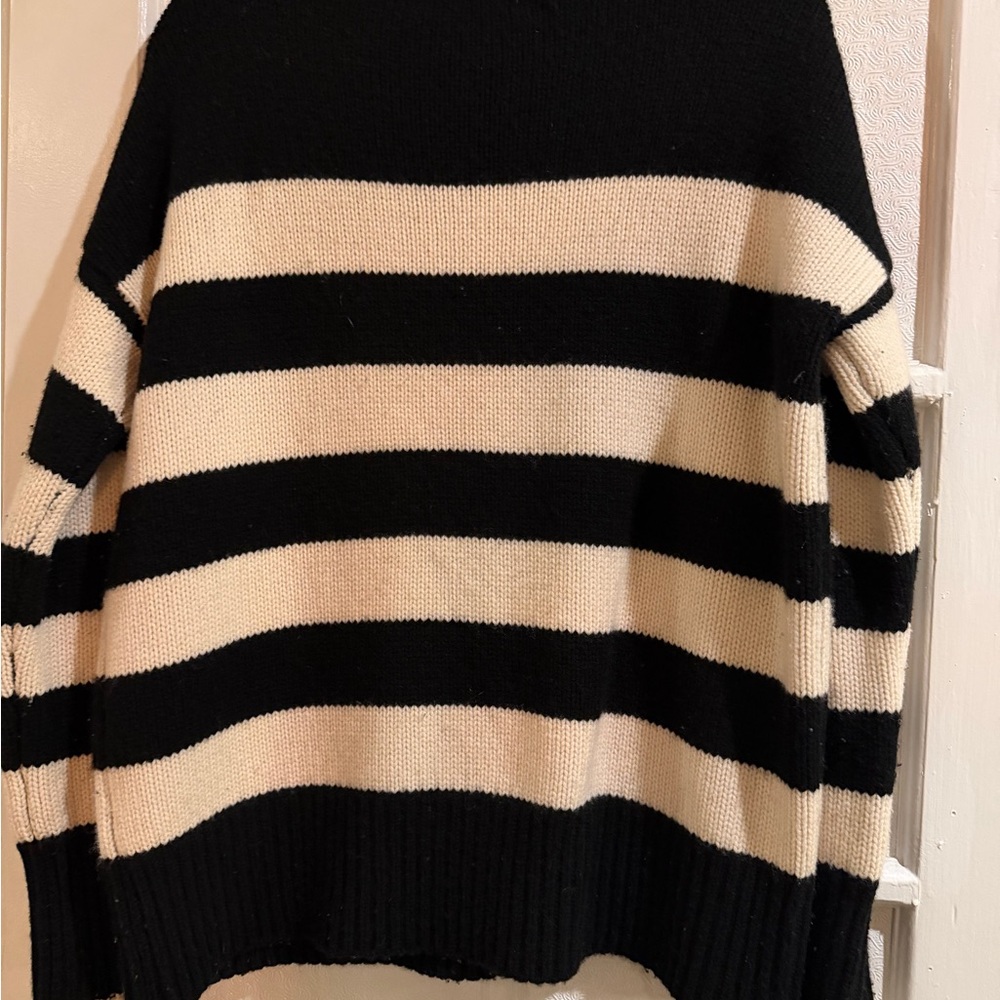 La Ligne Marin Sweater Black and Cream Stripes - Picture 3 of 3